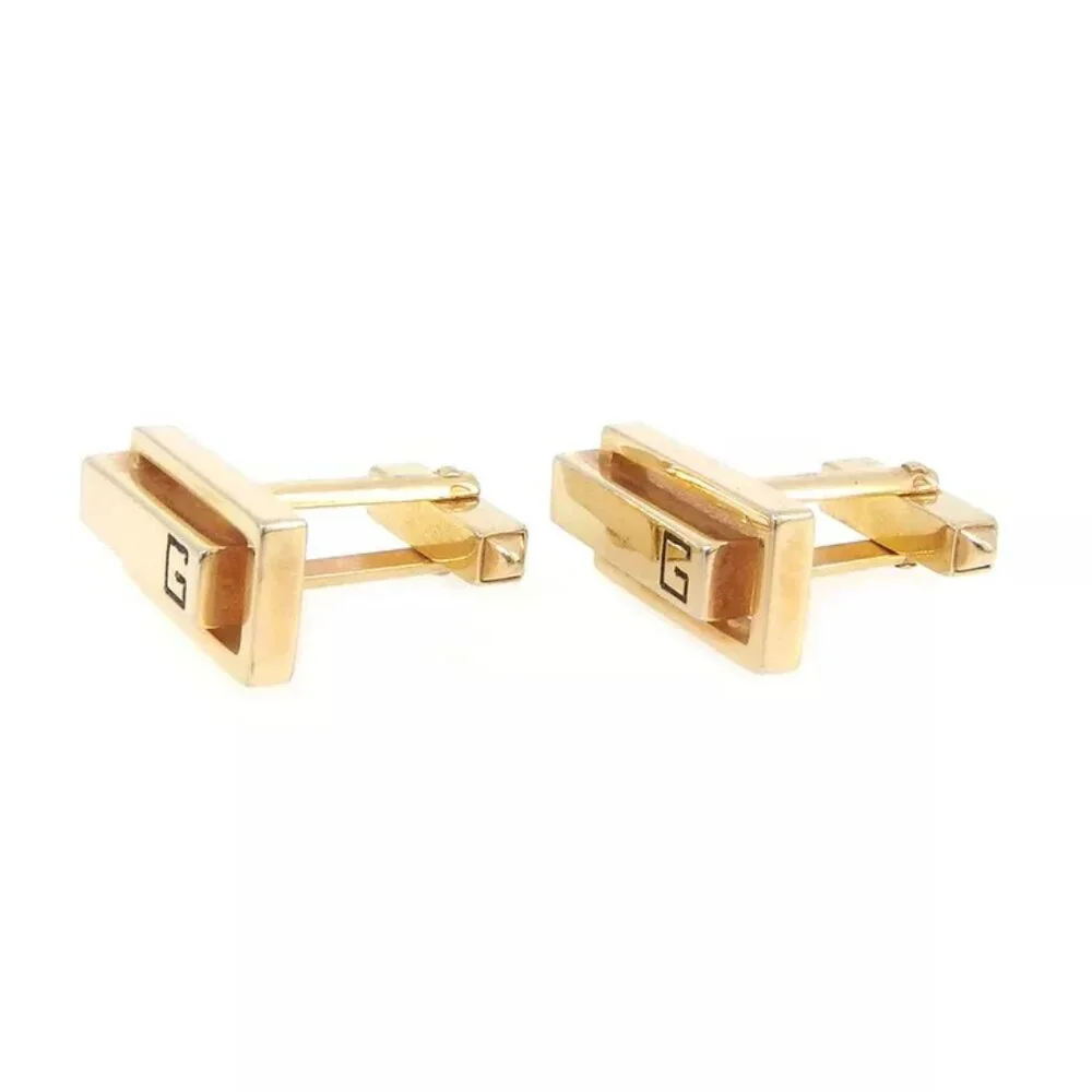 GIVENCHY Cufflinks G Mark Gold Plated Authentic used